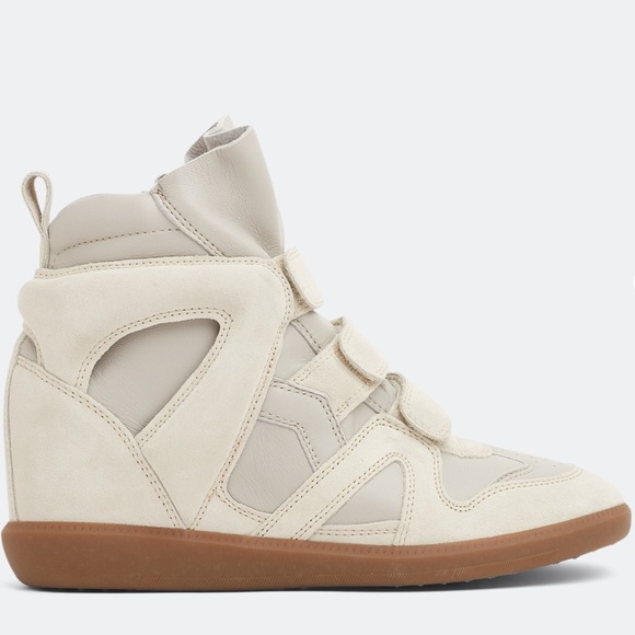 Isabel Marant ClassicBobby Buckee Chalk/Light grey High-Top Sneakers sz EU39/US9 - Picture 3 of 12